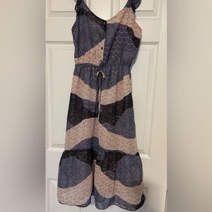 BB Dakota by Steve Madden Flowy Pink and Blue Dress